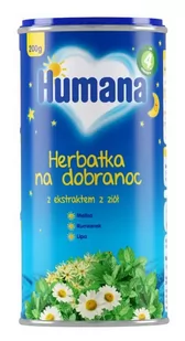 Humana Herbatka na dobranoc po 4. miesiącu 200g | Darmowa dostawa od 59 zł - Soki i herbatki dla dzieci - miniaturka - grafika 1