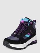Buty dla dziewczynek - Sneakersy wysokie z detalem z logo model ‘LET S EXPLOR’ - miniaturka - grafika 1