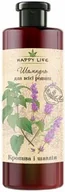 Szampony do włosów - Szampon z Ekstraktem z Pokrzywy i Szałwii, Happy Life, 1000 ml - miniaturka - grafika 1