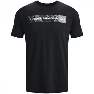 Koszulki męskie - Koszulka męska Under Armour Camo Chest Stripe SS czarna 1376830 001 - grafika 1