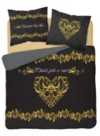 Pościel - Detexpol Pościel bawełniana 160x200 Home czarna żółta 3754 A Holland 78 - miniaturka - grafika 1