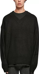 Urban Classics Męska bluza z dekoltem w serek, czarna, L, czarny, L - Bluzy męskie - miniaturka - grafika 1
