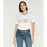 Koszulki i topy damskie - Michael Kors T-shirt GROMMET EMPIRE | Regular Fit - miniaturka - grafika 1
