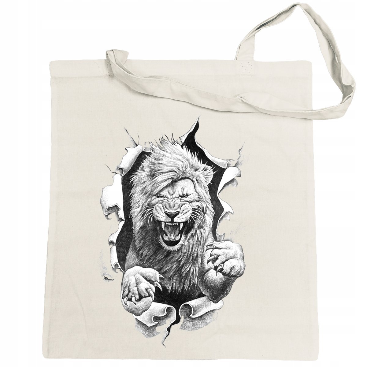 Torba na zakupy nadruk Lew Król