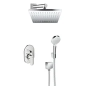 Zestawy prysznicowe - Zestaw prysznicowy podtynkowy jednouchwytowy HANSGROHE Vernis Shape szary / srebrny - miniaturka - grafika 1