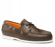 Mokasyny męskie - TIMBERLAND MOKASYNY SKÓRZANE MĘSKIE BRĄZOWE 43 Ż_C - miniaturka - grafika 1