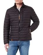 Kurtki męskie - camel active Męska kurtka Leichte Steppjacke Ohne Kapuze, Czarny, 40 - miniaturka - grafika 1