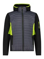 Kurtki i kamizelki sportowe męskie - CMP Kurtka hybrydowa w kolorze szaro-czarnym - miniaturka - grafika 1