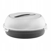 Pojemniki kuchenne - 68028 Pojemnik na ciasto 26 cm Curly szary AMBITION - miniaturka - grafika 1