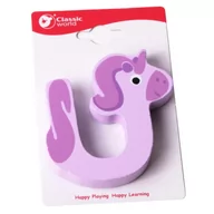 Układanki dla dzieci - CLASSIC WORLD Drewniana Literka U - miniaturka - grafika 1