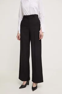 Patrizia Pepe spodnie damskie kolor czarny szerokie high waist 8P0615 A106 - Spodnie damskie - miniaturka - grafika 1