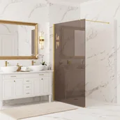 Kabiny prysznicowe - Rea Kabina prysznicowa Walk-In Rea Flexi Brown / Gold 90 - miniaturka - grafika 1