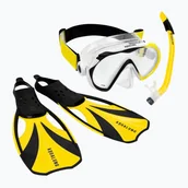 Maski do nurkowania - Zestaw do snorkelingu Aqualung Compass Set black/yellow - miniaturka - grafika 1
