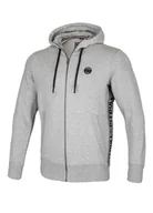 Bluzy męskie - Rozpinana bluza z kapturem SMALL LOGO FRENCH TERRY 21 Szara S - miniaturka - grafika 1