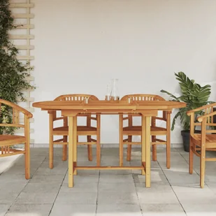 Rozkładany stół ogrodowy, 110-160x80x75 cm, lite drewno tekowe - Stoły ogrodowe - miniaturka - grafika 1