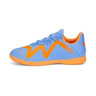 Piłka nożna - PUMA Unisex dziecięce buty piłkarskie Future Play It Jr, Blue Glimmer Puma White Ultra Orange, 36 EU - miniaturka - grafika 1
