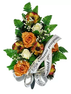 WIĄZANKA NA POGRZEB KWIATY NA GRÓB OSTATNIE POŻEGNANIE - Sztuczne kwiaty - miniaturka - grafika 1