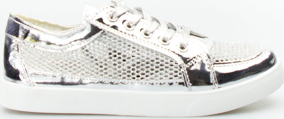 Seastar Tenisówki ażurowe lustrzane srebrne-38