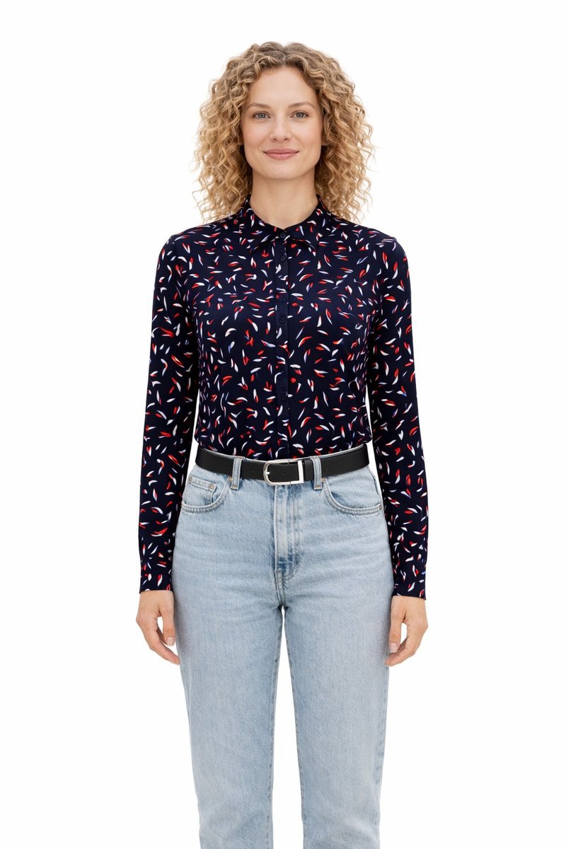 TOMMY HILFIGER KOSZULA Z DŁUGIM RĘKAWEM Z NADRUKIEM 40 1I1E