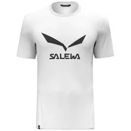 Koszulki sportowe męskie - Koszulka męska Salewa Solidlogo Dri-Rel M S/S Tee Rozmiar: XXL / Kolor: biały - miniaturka - grafika 1