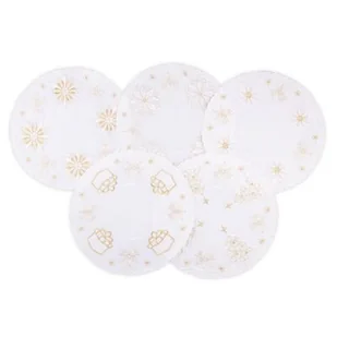 Serwetka haftowana Noel śr. 30 cm - Obrusy i serwetki - miniaturka - grafika 1