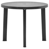 Stoły ogrodowe - vidaXL Stolik ogrodowy, antracytowy, 89 cm, plastikowy - miniaturka - grafika 1
