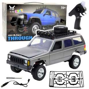 ZDALNIE STEROWANY SAMOCHÓD TERENOWY NAPĘD 4X4 SREBRNY - Zabawki zdalnie sterowane - miniaturka - grafika 1