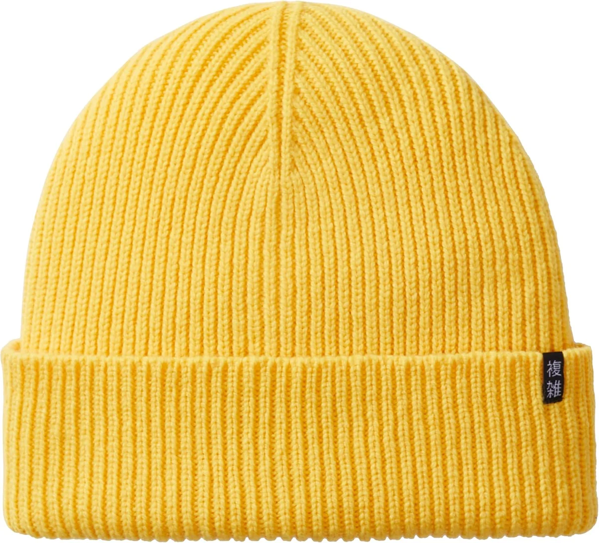 CZAPKA ZIMOWA Z WEŁNY MERYNOSÓW ŻÓŁTA BEANIE