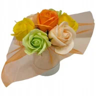 Sztuczne kwiaty - Pachnący Flower Box pudełko bukiet z Różami Mydlanymi Prezent dla KOBIETY - miniaturka - grafika 1