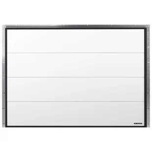Brama garażowa segmentowa z napędem Nobla Biała 2500x2125 mm Silkl Wiśniowski - Bramy garażowe - miniaturka - grafika 1