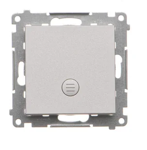 Wyłącznik pojedynczy z podświetleniem LED Simon 55 - aluminium mat - Wyłączniki światła i elektryczne - miniaturka - grafika 1
