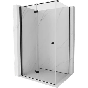 Mexen Mist-F kabina prysznicowa składana lewa 100 x 80 cm, transparent, czarna - 8A6T-100-080-70-00-L - Kabiny prysznicowe - miniaturka - grafika 1