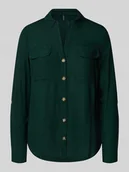 Koszule damskie - Bluzka koszulowa o kroju regular fit z czystej wiskozy model ‘BUMPY’ - miniaturka - grafika 1