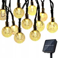Girlandy - Girlanda solarna ogrodowa Kulki Lampki 40 Led 6M - miniaturka - grafika 1