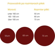 Sport OUTLET - 65cm Piłka Fitness Gimnastyczna rehabilitacyjna Gorilla Sports czarna - miniaturka - grafika 1