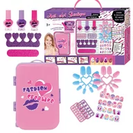 Zabawki interaktywne dla dzieci - Duży Zestaw Do Manicure Lakiery Do Paznokci Makeup Naklejki  Księżniczki - miniaturka - grafika 1