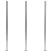 Akcesoria do ogrodzeń - vidaxl Słupki ogrodzeniowe, 3 szt., aluminium, 185 cm 49077 - miniaturka - grafika 1