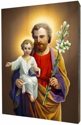 Święty Józef - obraz na desce lipowej - Ikony i obrazy sakralne Święty Józef - obraz na desce lipowej - Ikony i obrazy sakralne - miniaturka - grafika 1