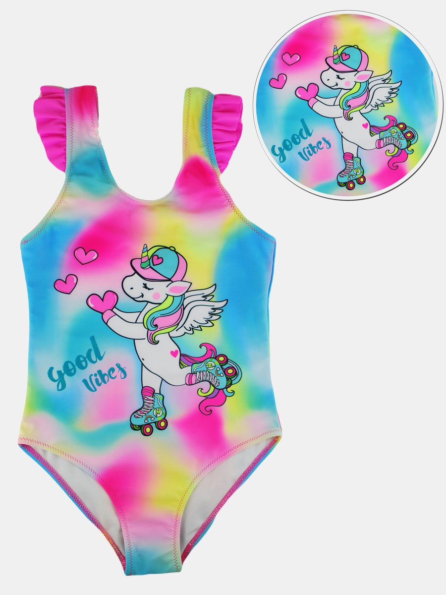 Strój kąpielowy jednoczęściowy 92-98 niebieski