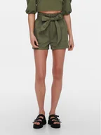 Spodenki damskie - ONLY Szorty materiałowe Smilla 15154906 Khaki Regular Fit - miniaturka - grafika 1