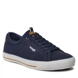 Trampki damskie - Wrangler Tenisówki Ray Knitted WM21031A Navy 016 - grafika 1