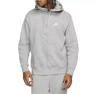 Bluza Nike Nsw Club Hoodie Fz BV2645-063 - szara - Bluzy sportowe męskie - miniaturka - grafika 1
