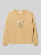 Swetry dla chłopców - Sweter o kroju regular fit z nadrukiem z logo model ‘Varsity’ - miniaturka - grafika 1