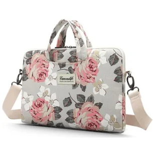 CANVASLIFE Torba na laptopa CANVASLIFE Briefcase 13-14 cali White Rose - Torby na laptopy - miniaturka - grafika 1