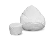 Pufy i podnóżki - Pufa welur sako XXXXL worek + gratis biała - miniaturka - grafika 1