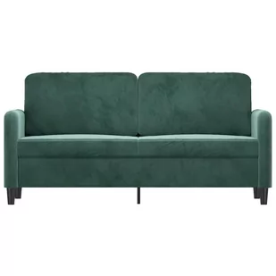 Sofa 2-osobowa, ciemnozielona, 140 cm, tapicerowana aksamitem Lumarko! - Sofy i kanapy - miniaturka - grafika 4