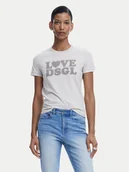 Koszulki i topy damskie - Desigual T-Shirt Love Dsgl 25SWTK10 Szary Regular Fit - miniaturka - grafika 1