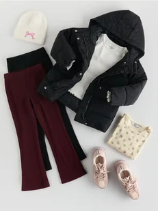 Reserved - Wodoodporna kurtka z kapturem - czarny - Kurtki i płaszcze dla dziewczynek - miniaturka - grafika 1