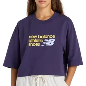 Koszulki sportowe damskie - Koszulka damska New Balance WT51908BOY - fioletowa - miniaturka - grafika 1