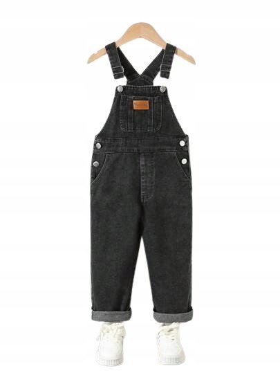 SHEIN KOMBINEZON CHŁOPIĘCY JEANSOWY CZARNY 110-116 1DB